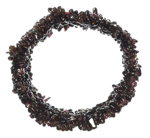 Garnet Chip Stretch Bracelet