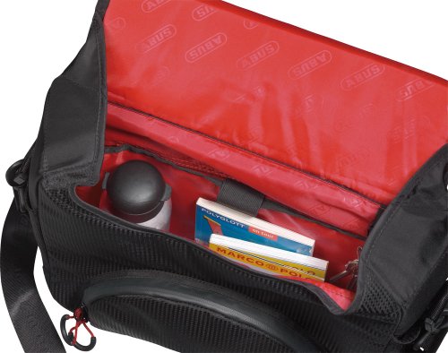 ABUS Onyx Town & Carry Pannier  - 34 X 11 X 30  cm, Black