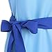 ROLECOS Womens Princess Dress Light Blue Maxi Dresses Halloween Cosplay Costume Blue Belt S