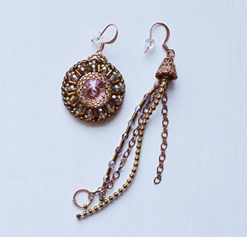 Dusty Rose Asymmetrical Earrings