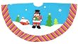 48" Sky Blue Winter Wonderland Snowman Christmas Tree Skirt