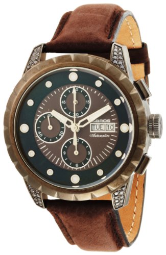 K&BROS Men's 9441-3 Automatic Chronograph Le Meccaniche Diamonds Watch