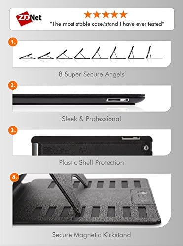 ZooGue Apple iPad 2/3/4 Case - Prodigy Elite Smart Case Cover with Mutli-Angle Stand for iPad 4, iPad 3 and iPad 2 (Automatic Wake / Sleep Smart Cover Feature) - Red