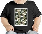 palm leaves green pink purple summer オーガニックベビーTシャツ 12 - 18 Months