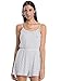 Choies Women's Cotton Summer Sexy Stripe Spaghetti Strap Backless Romper Playsuit