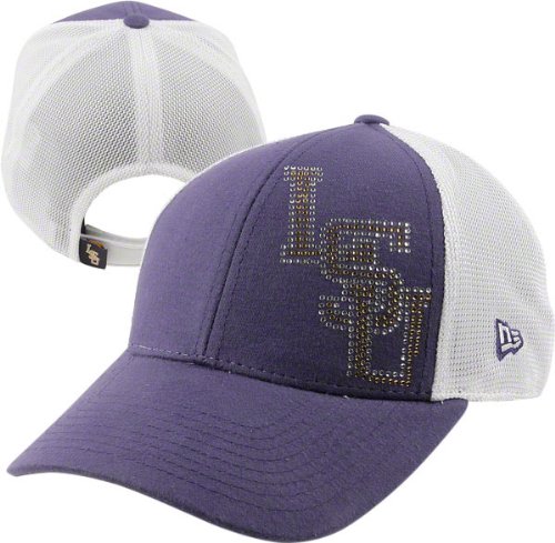 LSU Tigers Women's New Era Jersey Shimmer Adjustable Trucker Mesh Hat