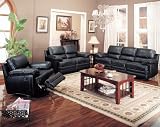 Amity Reclining Sofa in Black Leather