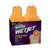 Swiffer Wet Jet Antibacterial Cleaner with Febreze Citrus and Light Scent, Cleaner Twin Pack Refill,  84.4-Ounce (Packaging May Vary)