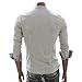 Doublju Mens Casual Button Henley Shirts GRAY Asian L (AT118)