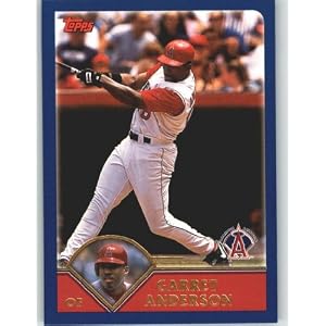 Buy 2003 Topps # 600 Garret Anderson Anaheim Angels Baseball Card In Protective Screwdown Case