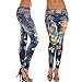 M&Z Women's Elastic Skinny Ankle Length Pants Tattoo Jean Leggings