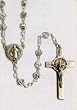 St. Benedict Rosary - 5mm Metal Beads - 16in. Chain with Clasp - Solid Construction - IMPORTED FROM ITALY