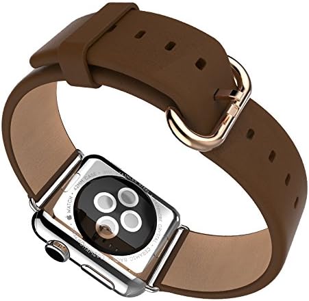 Dorry Hoco Genuine Leather Strap Clapter Buckle Watch Bands for Apple Watch (Many Color and Size Options)assic Ad (black, 38mm) (brown, 42mm)