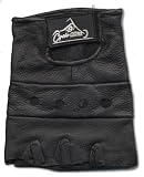 Classic Unisex Fingerless Leather Motorcycle Gloves