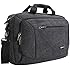 Laptop Messenger Bag, Evecase 13.3" - 14" Canvas Messenger Bag - Dark Grey w/ Handles, Shoulder Strap, and Multiple Accessory Pockets (for 13.3 - 14 in laptops, ultrabooks, or tablet pc)