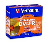 Verbatim 96320 UltraLife 4.7GB 8X Archival Grade DVD-R (5pk, Jewel Case)