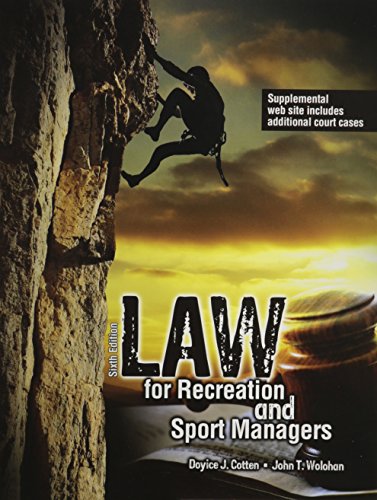 law for recreation and sport managers