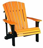 Deluxe Adirondack Chair - Poly - Tangerine & Black