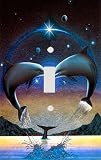 Celestial Dolphins I Decorative Switchplate Cover