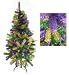 4.5 Unique Mardi Gras Pine Artificial Christmas Tinsel Tree
