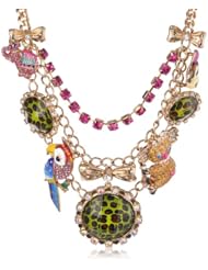 Betsey Johnson "A Day at the Zoo" Critter Necklace, 19"