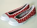 Couture Discount Ballerinas Fashion, Kinderschuhe, Punkte, rot (BAL52A)