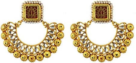 Indian Ethnic Bollywood Design Gold Plated Beautiful Earrings for Women