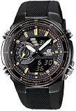 Discount Casio Edifice Quartz Black/Yellow Dial Black Band – Men’s Watch EFA131PB-1AV Titanium Chronograph Watches