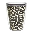 Giraffe Print 16 oz Insulated Beverage Tumbler, Clear