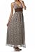 Brown Print Maxi Halter Dress