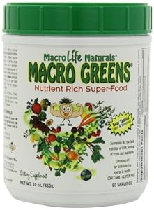 Macro Greens Nutrient-Rich Super Food Supplement, 90 Day Supply, 30 oz (850 g)