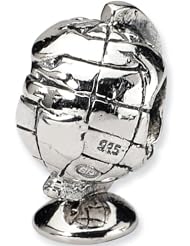 Reflection Beads Silver World Globe Travel Bead