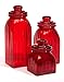 3 Piece Jar Set Color: Red