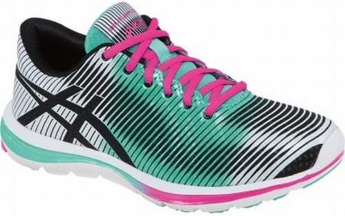 ASICS Women's GEL-Super J33 Running Shoe,Black/Mint/Pink,7.5 M US