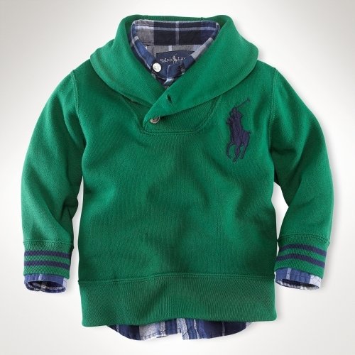 (ラルフローレン) RALPH LAUREN ビッグポニー・ショールプルオーバー(緑)