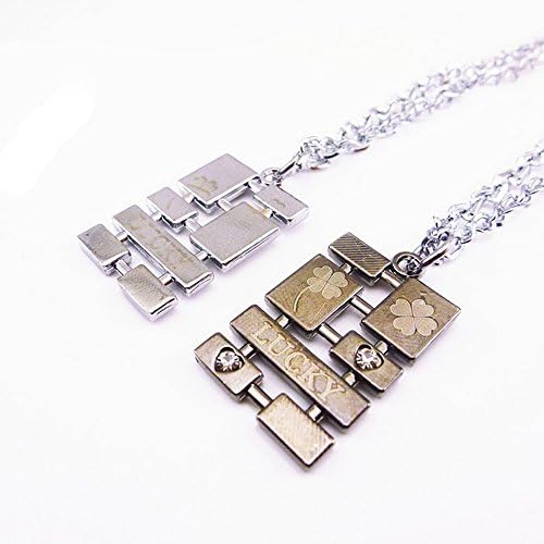 Lanqniqi Fahion stars Love Angel Heart-shaped flowers Couple Necklace Chain