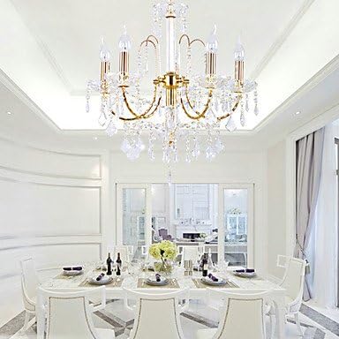 Elegant Crystal Chandelier with 6 Lights