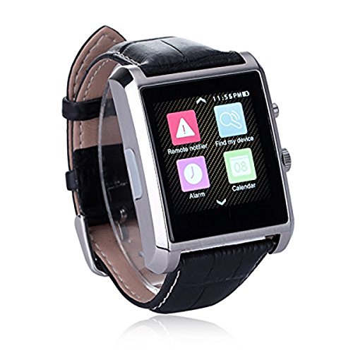 Bluetooth Smart Watch, Wristwatch with SMS Push/ Pedometer / Anti-lost /1.3MP Camera /HD IPS Touch Sreen for Samsung S7 Huawei Android Phones (Black+Silver)