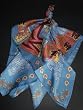 Large Scarf 36'' Stone of the Sun in Blue