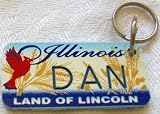 Illinois Land of Lincoln "Dan" Keychain, Key Holder, Key Ring