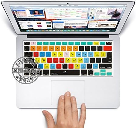 Coosybo shortcut keys Silicone Keyboard Skin Protector Sticker For mac macbook 13" 15" air pro retina for Imac G6 (Studio One-Colorful)