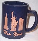 New York City Coffee Mug Twin Towers, Empire State Bldg, Statue of Liberty