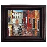 Gondola Hand-Painted Framed Canvas Art
