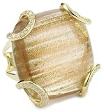 Nicky Hilton Bryant Park Silver Rutilated Quartz Ring, Size 7
