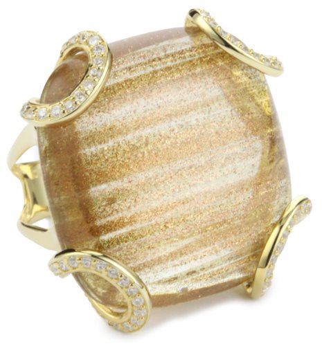 Nicky Hilton Bryant Park Silver Rutilated Quartz Ring, Size 7