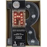 Darice Silver Metal Marquee Letter 9.875"-R