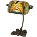Pretty Tiffany Style Butterfly Bankers Table Lamp -4556