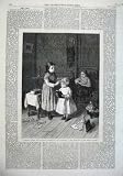 Fine Art 1869 Children Awarding Prizes Dargelas French