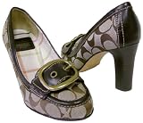 COACH HILLORY SIGNATURE BROWN HEELS PUMPS SHOES NEW