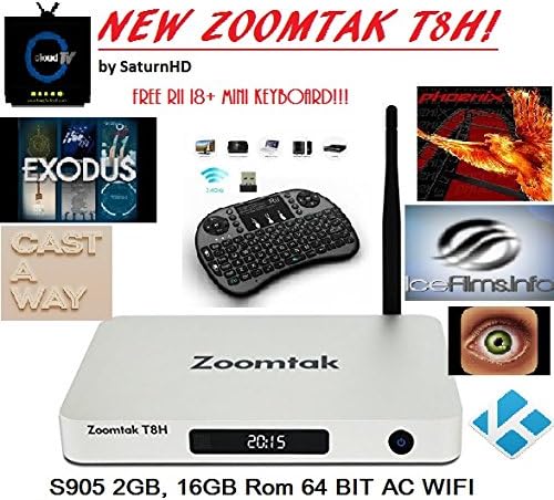 2016 Zoomtak T8H, Rii i8+ Mini keyboard COMBO!!! Android TV Box Amlogic s905 Quadcore 64 bit, Penta core Mali 450, Lolipop 5.1, Kodi 16.0, *Fullyloaded* HDMI 2, AC Dual Band wifi